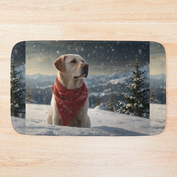 Item preview, Dog with Scarf in the Snow designed and sold by PetJoyPrintsCO.