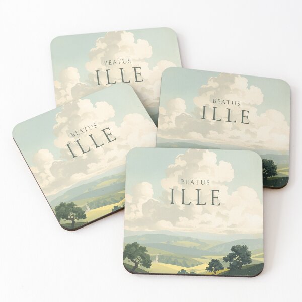 Item preview,  'Beatus ille' latin bucolic sentence designed and sold by Filologica.