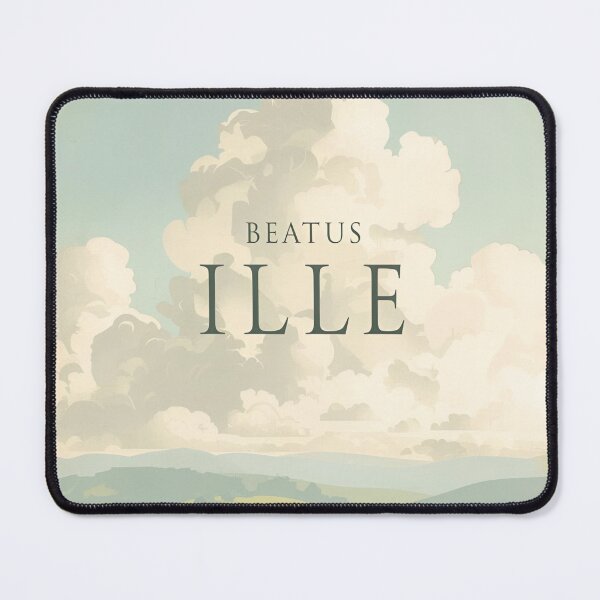 Item preview,  'Beatus ille' latin bucolic sentence designed and sold by Filologica.