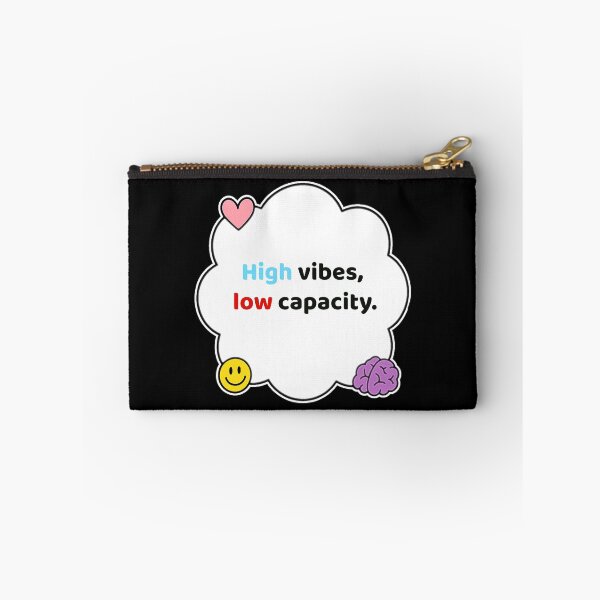Item preview, Coping Humor – High Vibes Low Capacity – Gift for Neurodivergent Friends – Cute Soft Sticker designed and sold by JacobKAurumhead.