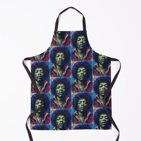 Item preview, Psychedelic Hendrix Portrait – Vibrant Expressionist Music Art in Bold Colors designed and sold by RetroChill.