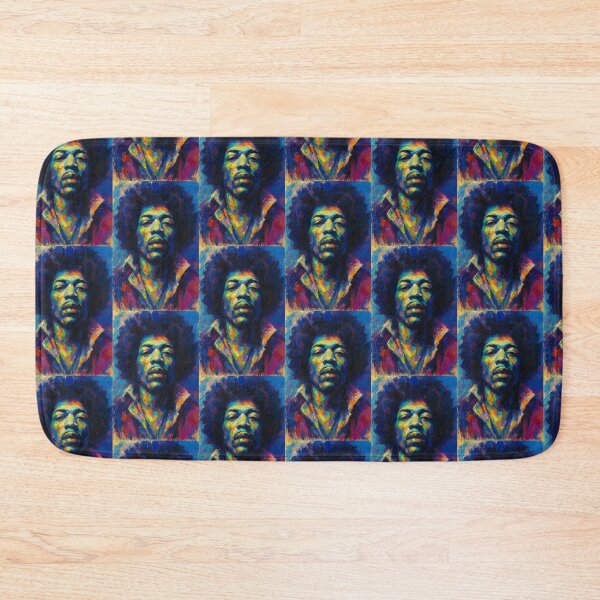 Item preview, Psychedelic Hendrix Portrait – Vibrant Expressionist Music Art in Bold Colors designed and sold by RetroChill.