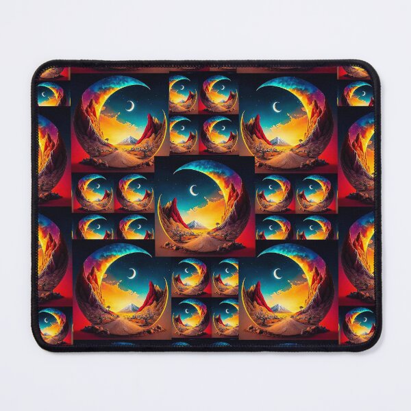 Item preview, Radiant Moon: Embark on a Colorful Cosmic Journey designed and sold by GeminiDeesignz.