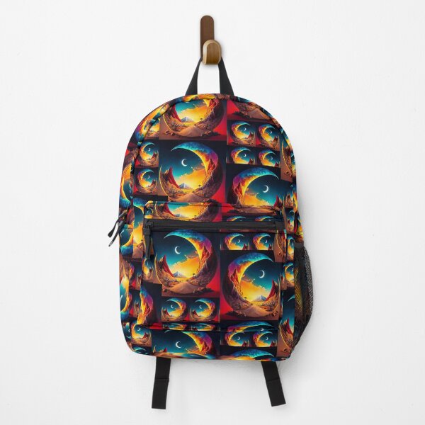 Item preview, Radiant Moon: Embark on a Colorful Cosmic Journey designed and sold by GeminiDeesignz.