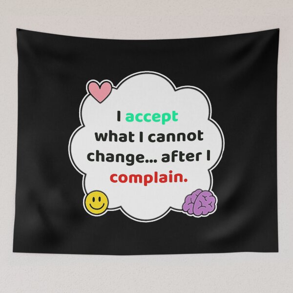 Item preview, Coping Humor – Accepting After Complaining – Gift for Anxious Friends – Cute Soft Sticker designed and sold by JacobKAurumhead.