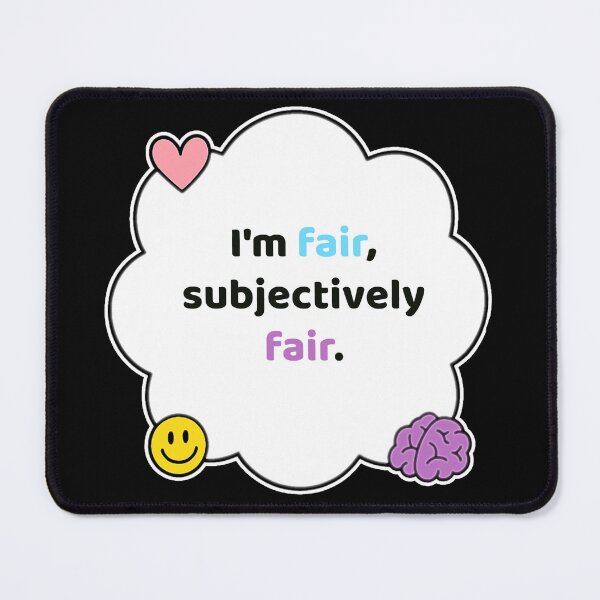 Item preview, Coping Humor – Subjectively Fair Energy – Gift for Overthinkers – Cute Soft Sticker designed and sold by JacobKAurumhead.