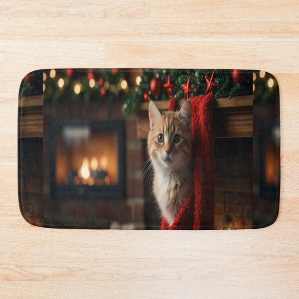 Item preview, Kitten Inside a Christmas Stocking designed and sold by PetJoyPrintsCO.