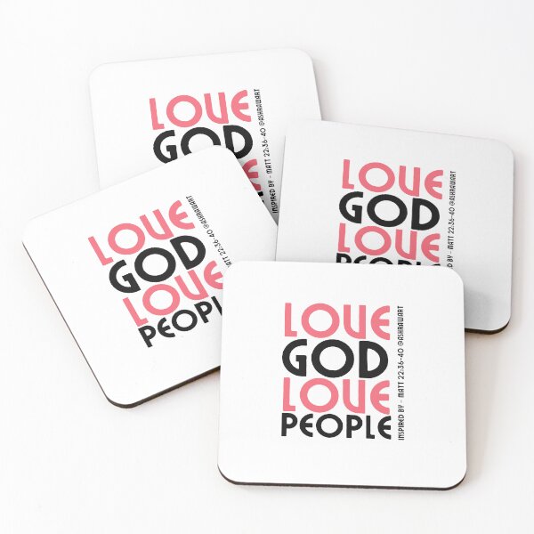 Item preview, LOVE God LOVE People - Scripture Art - Matt 22:36-40 | Soul-stirring scripture infused minimalist design by AshRawArt  designed and sold by ashrawArt Designer Boutique Art.