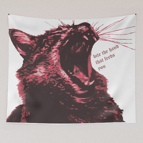 Item preview, Bite the hand that feeds you (pink digital) designed and sold by Gothicbug1031.