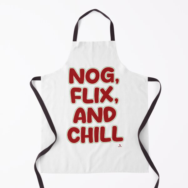 Item preview, Nog Flix and Chill Funny Christmas Slogan Design designed and sold by mytshirtfort.