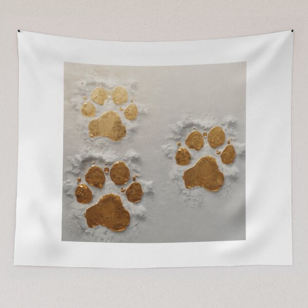 Item preview, Golden Pawprints in the Snow designed and sold by PetJoyPrintsCO.