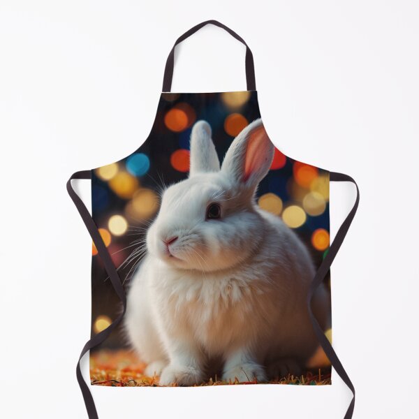 Item preview, Bunny with Christmas Lights designed and sold by PetJoyPrintsCO.