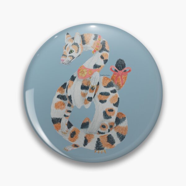 Item preview, Calico cat dragon watercolor designed and sold by WolfRaven Creations.