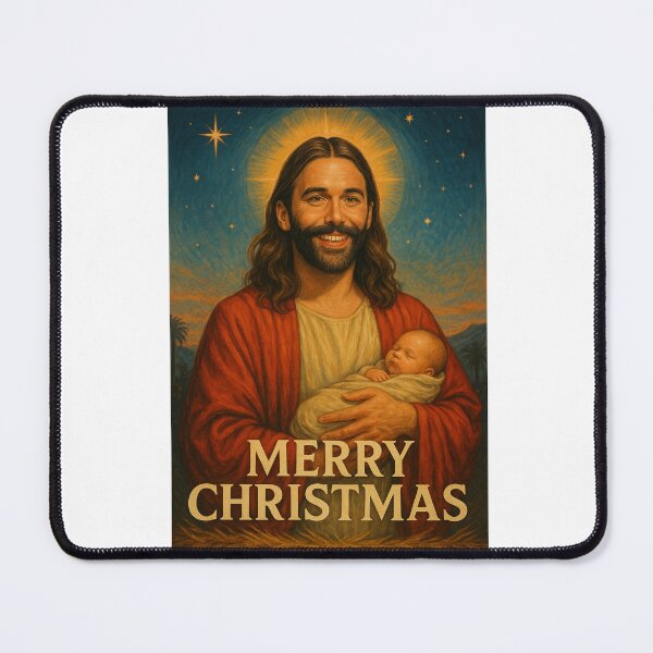 Item preview, Jonathan Van Ness as Jesus with Baby designed and sold by Aryabek.