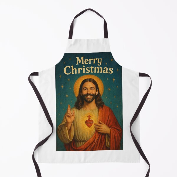 Item preview, Jonathan Van Ness as Sacred Heart Jesus Holiday Portrait designed and sold by Aryabek.