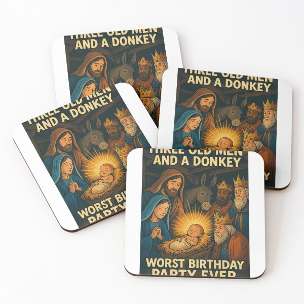 Item preview, Three Old Men and a Donkey Nativity Parody Christian designed and sold by Aryabek.