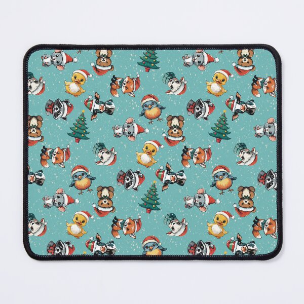 Item preview, Christmas Baby Animals in Santa Hats designed and sold by She Wears Flannel.