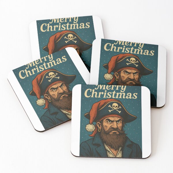 Item preview, Angry Pirate with Santa Hat and Skull for Christmas designed and sold by Aryabek.