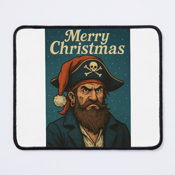 Item preview, Angry Pirate with Santa Hat and Skull for Christmas designed and sold by Aryabek.