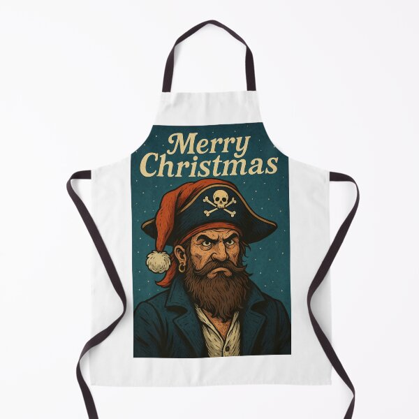 Item preview, Angry Pirate with Santa Hat and Skull for Christmas designed and sold by Aryabek.