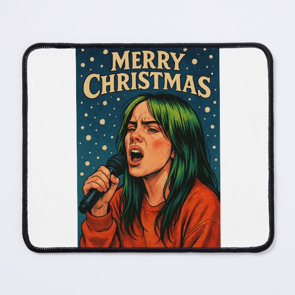 Item preview, Billie Eilish Singing Christmas Greetings designed and sold by Aryabek.