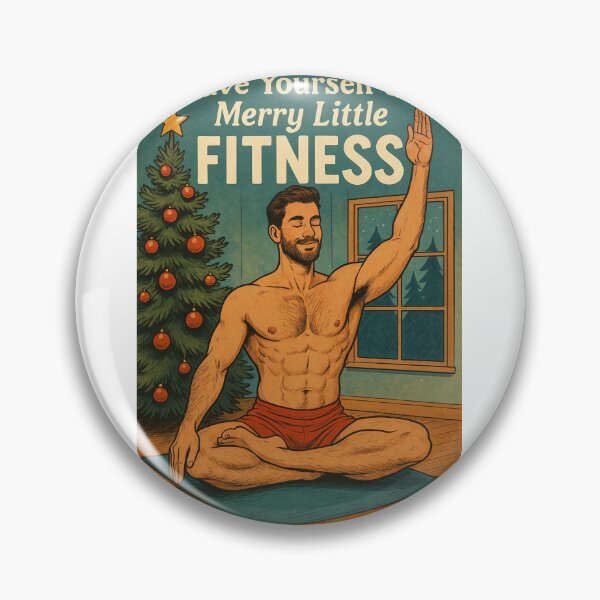 Item preview, Christmas Yoga Pose with Fit Santa and Tree designed and sold by Aryabek.