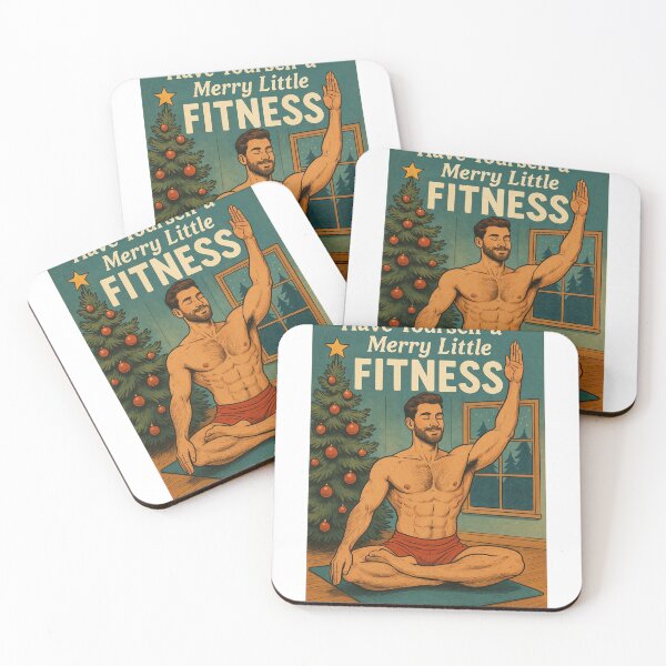 Item preview, Christmas Yoga Pose with Fit Santa and Tree designed and sold by Aryabek.
