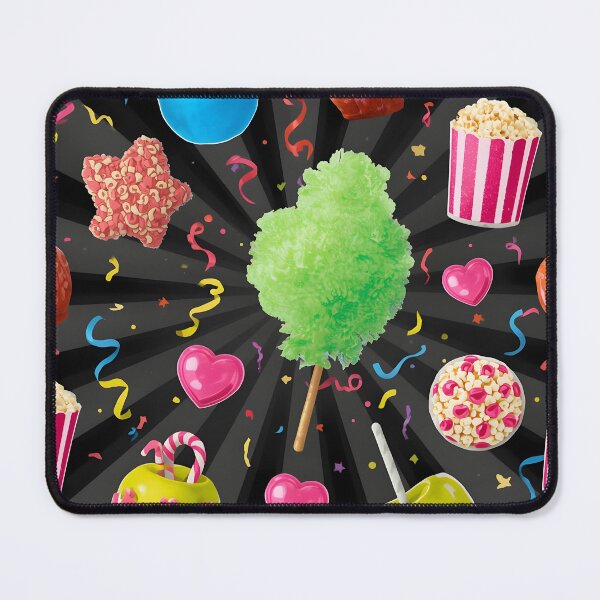 Item preview, Vibrant Candy Apples and Cotton Candy Burst on Dark Background designed and sold by MoonlitDoodles1.