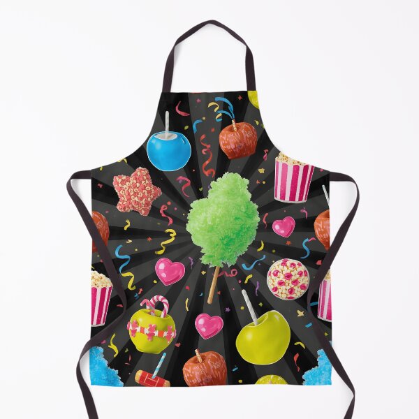 Item preview, Vibrant Candy Apples and Cotton Candy Burst on Dark Background designed and sold by MoonlitDoodles1.