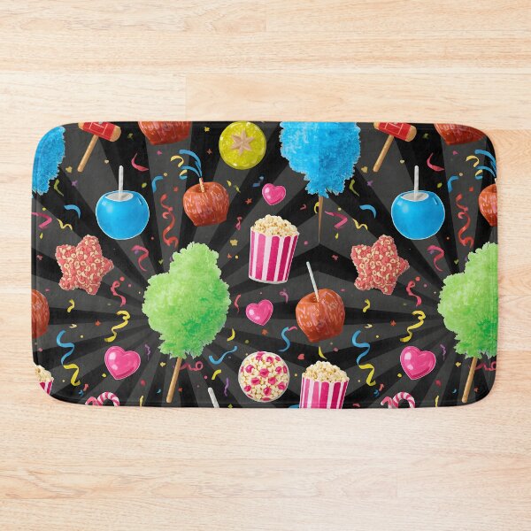 Item preview, Vibrant Candy Apples and Cotton Candy Burst on Dark Background designed and sold by MoonlitDoodles1.
