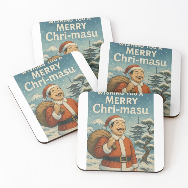 Item preview, Japanese Christmas Santa with Mount Fuji and Pagoda designed and sold by Aryabek.