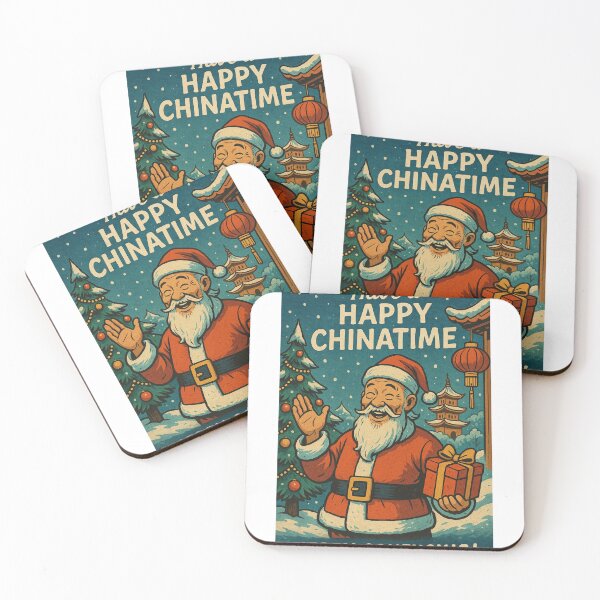 Item preview, Confucius Santa Card with Chinese Pagoda and Lantern designed and sold by Aryabek.