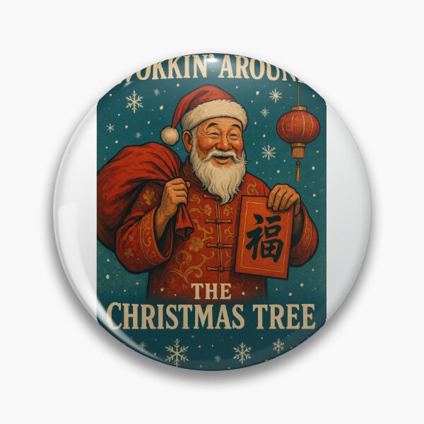 Item preview, Chinese-Inspired Santa Card with Fu Symbol and Lantern designed and sold by Aryabek.