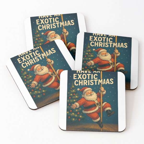 Item preview, Santa Pole Dancing Inappropriate with Christmas Tree designed and sold by Aryabek.