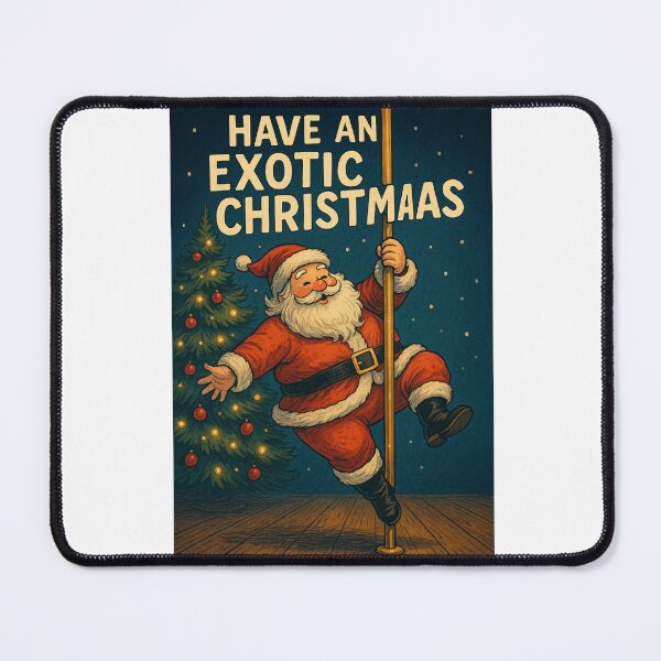 Item preview, Santa Pole Dancing Inappropriate with Christmas Tree designed and sold by Aryabek.
