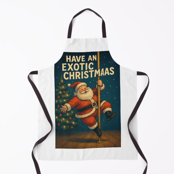 Item preview, Santa Pole Dancing Inappropriate with Christmas Tree designed and sold by Aryabek.