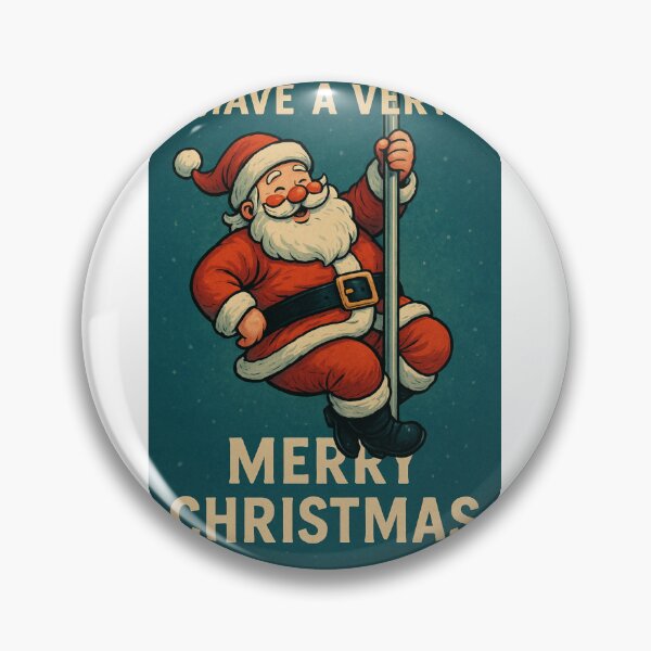 Item preview, Playful Santa Spinning on Christmas Inappropriate Pole Card designed and sold by Aryabek.