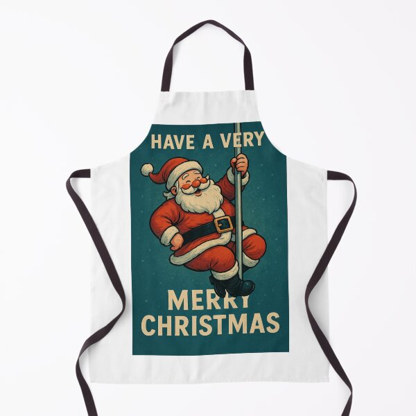 Item preview, Playful Santa Spinning on Christmas Inappropriate Pole Card designed and sold by Aryabek.