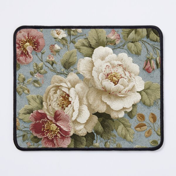 Item preview, Vintage Rose Floral | Blue Floral Curtain Panel designed and sold by CraftedHome.