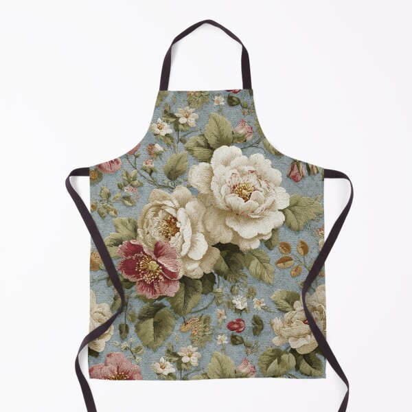 Artikelvorschau, Vintage-Rosenblumenmuster | Blauer Blumenvorhang entworfen und verkauft von CraftedHome.