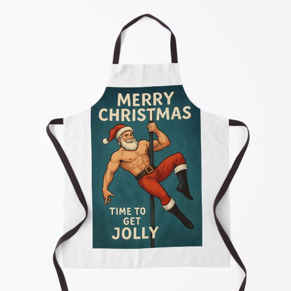 Item preview, Time to Get Jolly Christmas Card with Buff Santa designed and sold by Aryabek.
