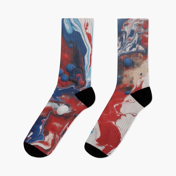 Item preview, Red, White, and Blue, Psychedelic Paint Spill designed and sold by RedHandedOD.
