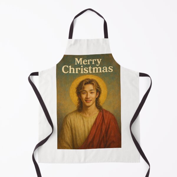 Item preview, Merry Christmas Greeting Card with Bang Chan Halo designed and sold by Places On Earth.