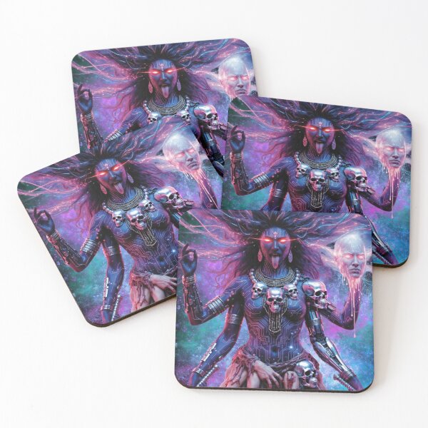 Item preview, Cyberpunk Kali - Goddess of Transformation designed and sold by SoftWearAdeptus.