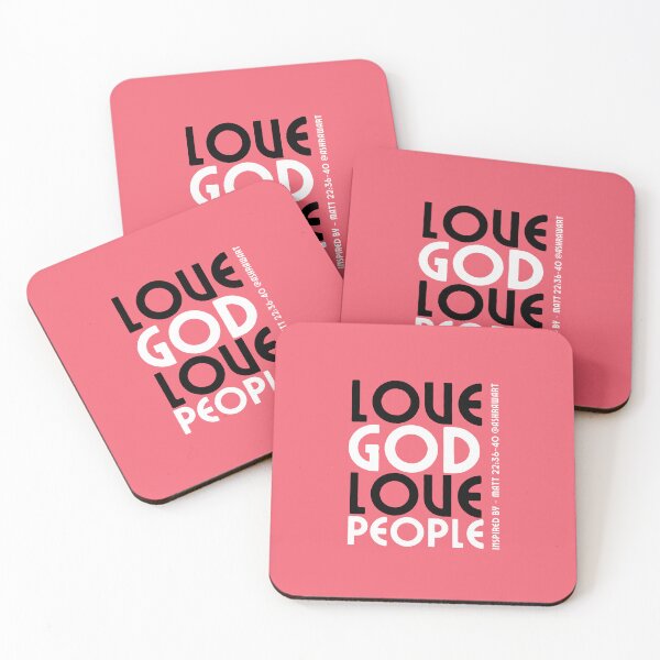 Item preview, LOVE God LOVE People - Scripture Art - Matt 22:36-40 | Soul-stirring scripture infused minimalist design by AshRawArt  designed and sold by ashrawArt Designer Boutique Art.
