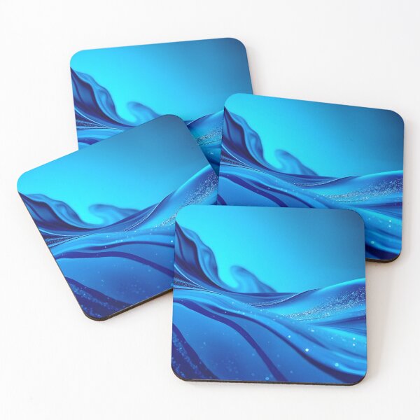 Item preview, Lustrous deep blue liquid flow with glittering particles designed and sold by homydesign.
