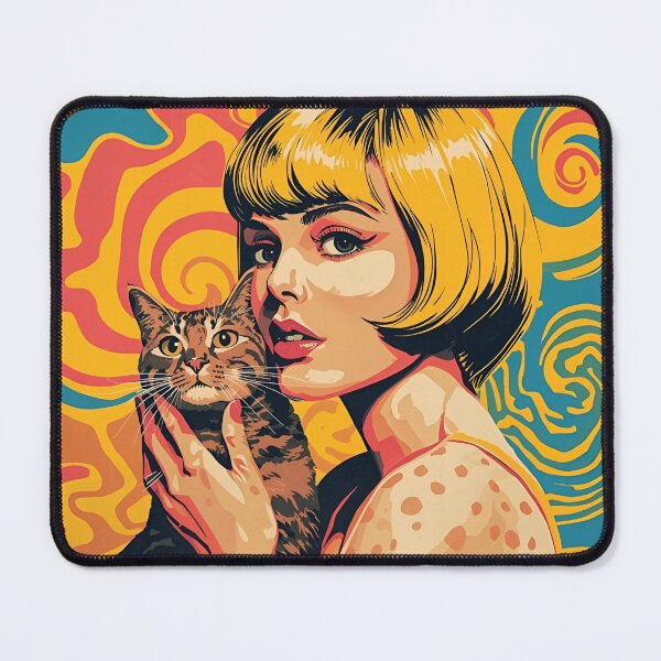 Item preview, Retro Leopard Woman Vintage Girl Cat designed and sold by Vintage City.