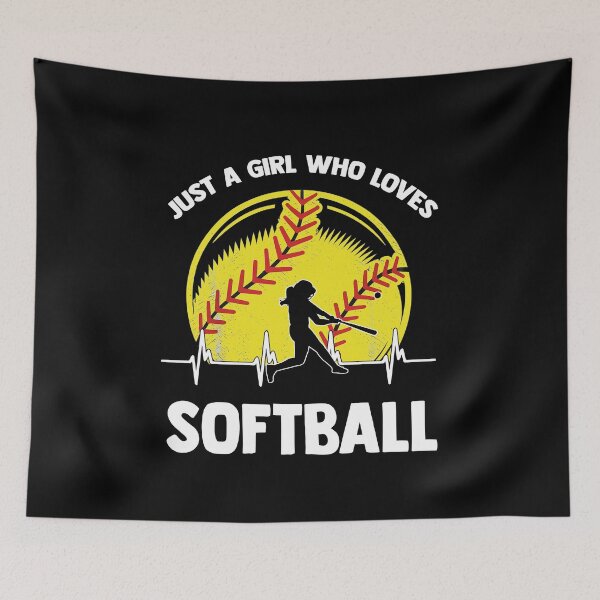 Artikelvorschau, Einfach ein Mädchen, das Softball liebt – Heartbeat Swing Design entworfen und verkauft von TinaMDedrick.