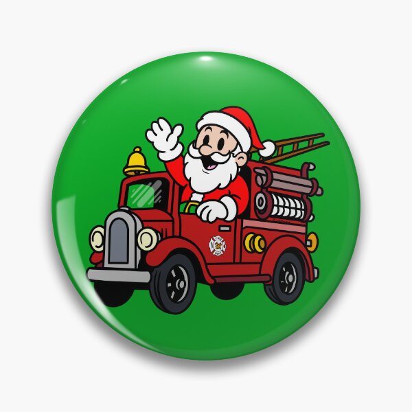 Item preview, Good Mood Santa In A Fire Truck designed and sold by Kate Miller Illustrator.