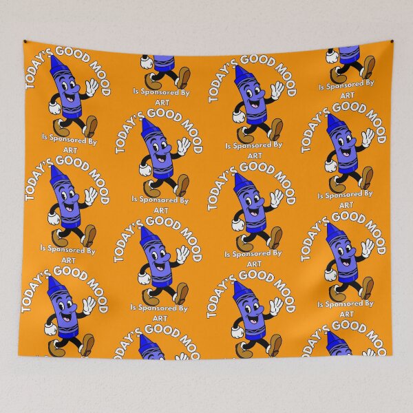 Item preview, Today’s Good Mood Is Sponsored By Art (Happy Crayon)  designed and sold by Kate Miller Illustrator.